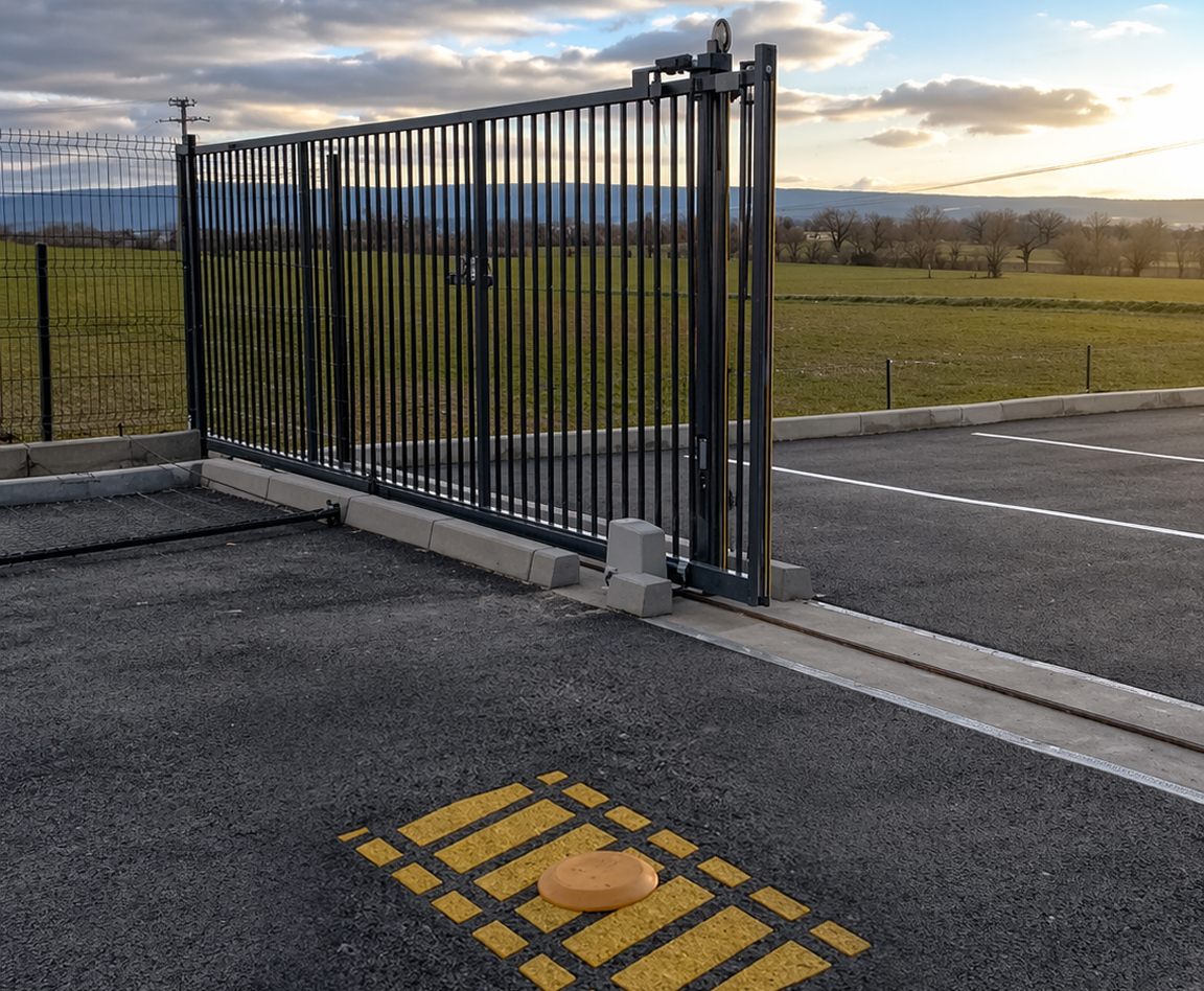 Portail automatisé coulissant installé par notre artisan
