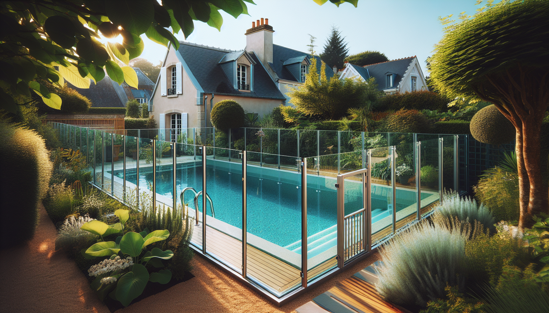 Clôture piscine acier normes